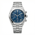 Overseas Chronograph Watch Silver and Blue Dial