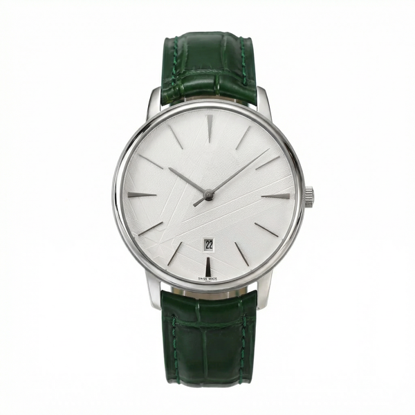 Patrimony Self-Winding Watch Silver and White Dial