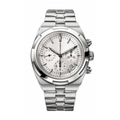 Overseas Chronograph Watch Silver and White Dial