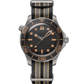 Diver 42 – Black Vintage Dial | Nylon Strap & Brown Aluminum Bezel