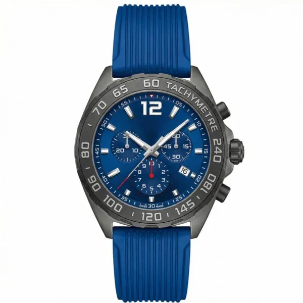 F Chronograph Black and Blue Dial