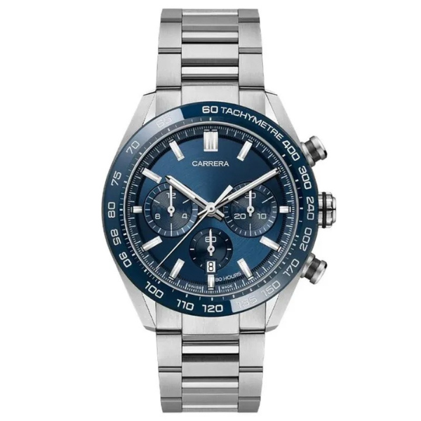 Carrera Silver and Blue Dial