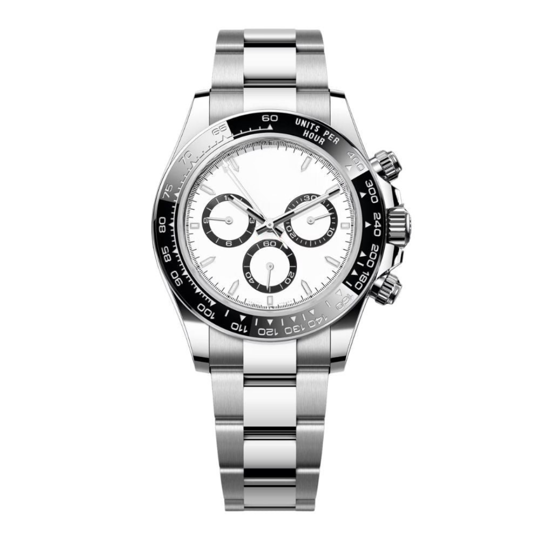 Racing Chronograph 40 – White Dial | Stainless Steel Case & Black Ceramic Tachymeter Bezel