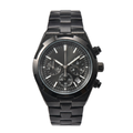 Overseas Chronograph Watch Black and Black Dial