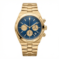 Overseas Chronograph Watch Gold and Blue Dial