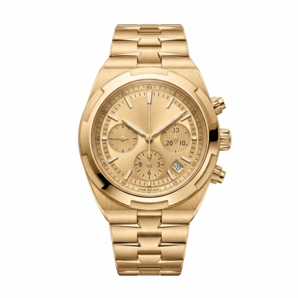 Overseas Chronograph Watch Full Gold